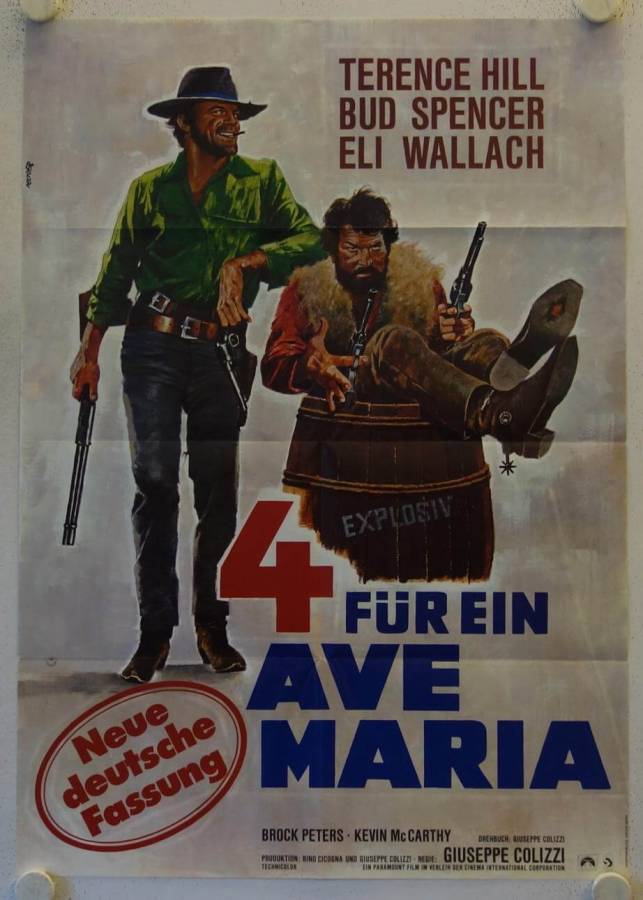 Vier für ein Ave Maria originales deutsches Filmplakat (R70s)